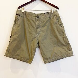 Kuhl Men Ramblr Patina Dye Shorts 38 Driftwood Tan Outdoor Trail Hiking Gorpcore